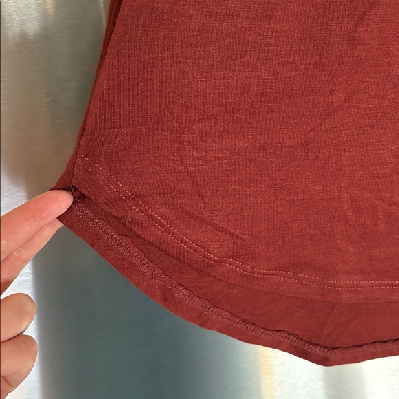 Zenana Outfitters High Low Skirt in Deep Rust - Picture 5 of 8